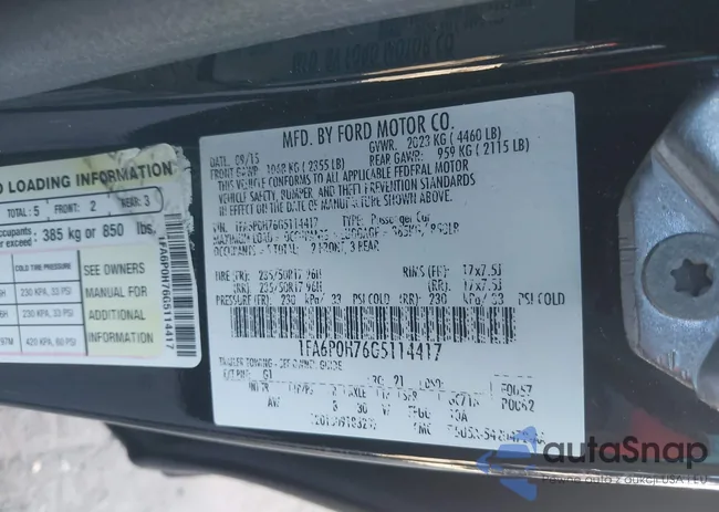 1FA6P0H76G5114417: 43477620