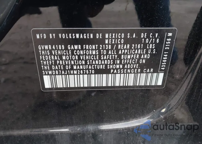 3VWDB7AJ1HM267570: 43477688