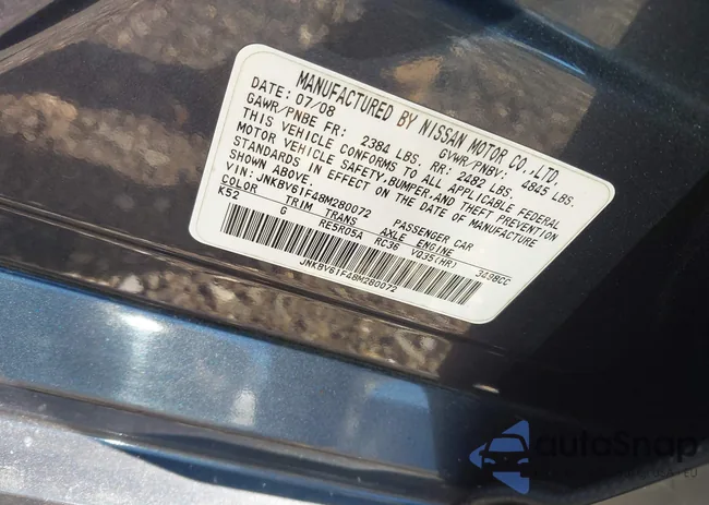 JNKBV61F48M280072: 43477698