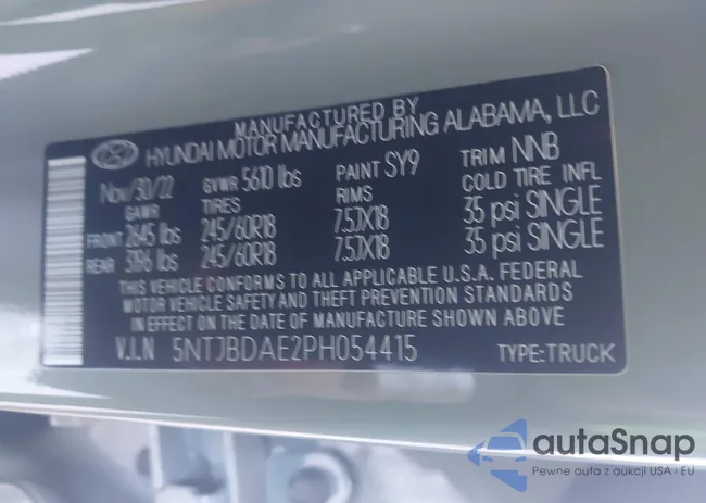 5NTJBDAE2PH054415: 43477724