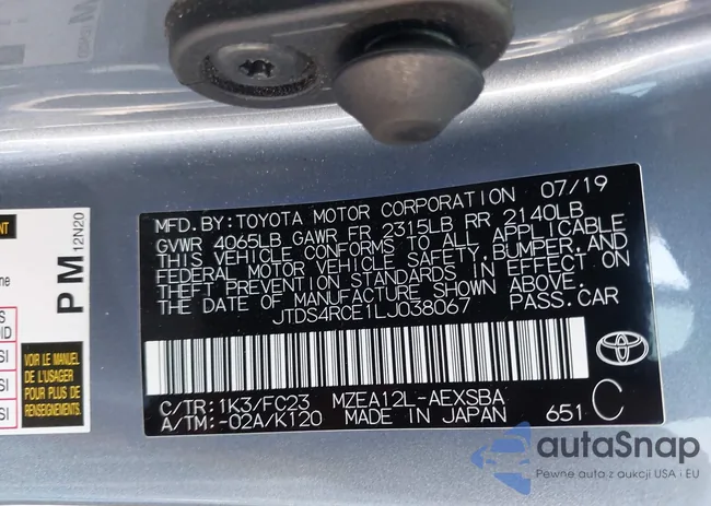 JTDS4RCE1LJ038067: 43477847