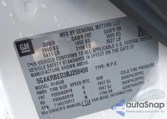 5GAKRBED3BJ258498: 43477136