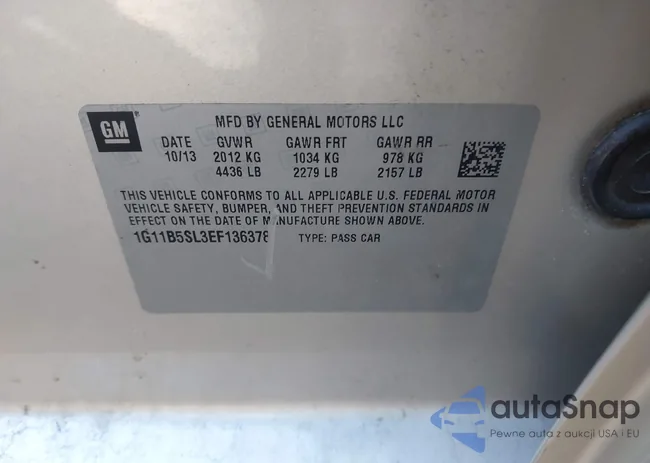 1G11B5SL3EF136378: 43477149