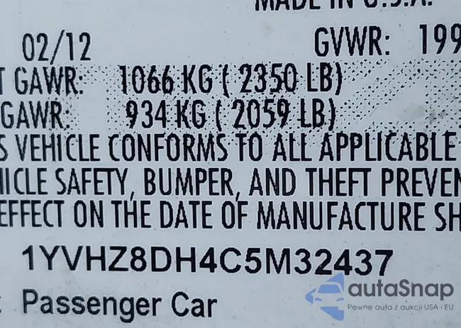 1YVHZ8DH4C5M32437: 43477194