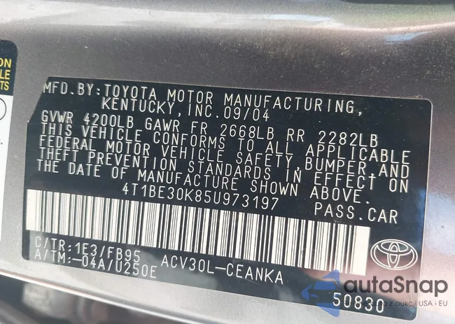 4T1BE30K85U973197: 43478484