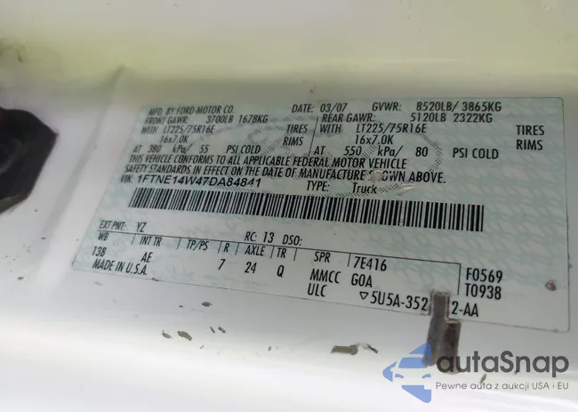 1FTNE14W47DA84841: 43478562