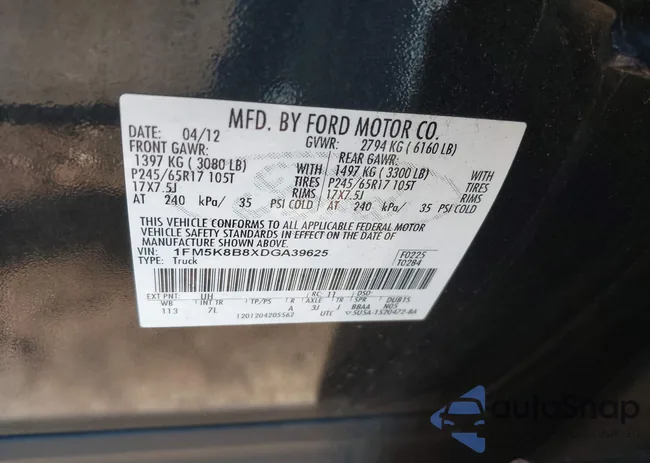 1FM5K8B8XDGA39625: 43478594