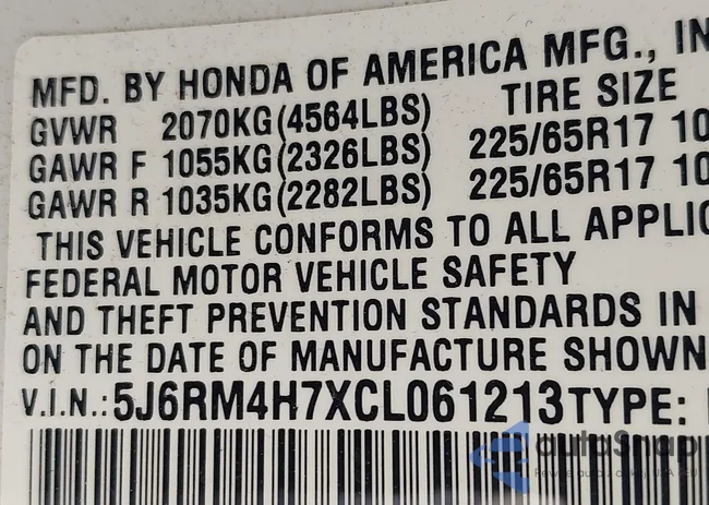 5J6RM4H7XCL061213: 43478647