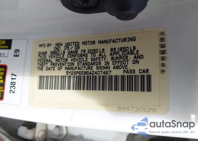 5Y2SP6E86AZ407467: 43478677