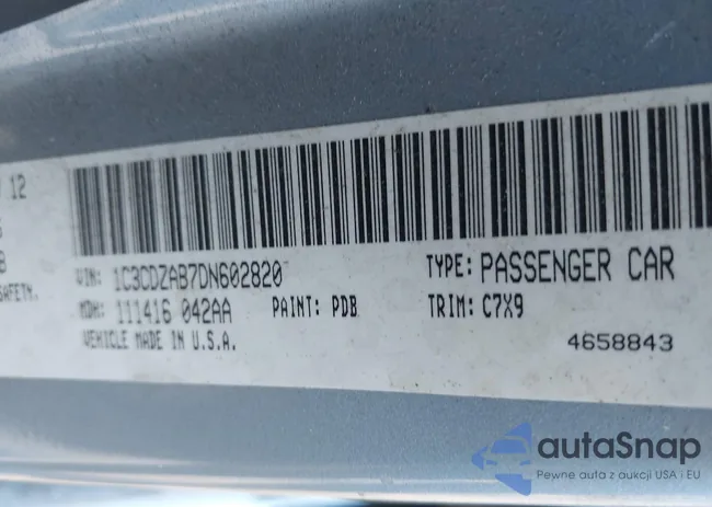 1C3CDZAB7DN602820: 43478761