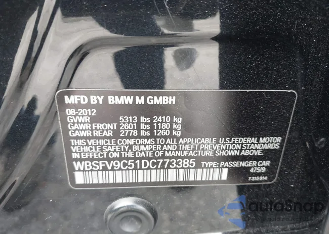 WBSFV9C51DC773385: 43478874