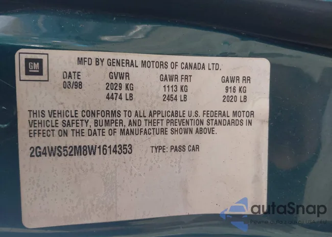 2G4WS52M8W1614353: 43478901