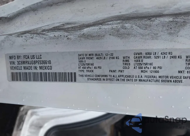 3C6MRVJG8PE536610: 43478928