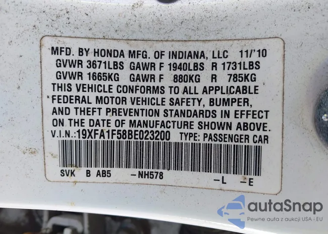 19XFA1F58BE023200: 43478986