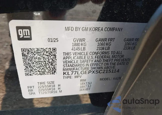 KL77LGEPXSC215114: 43479001