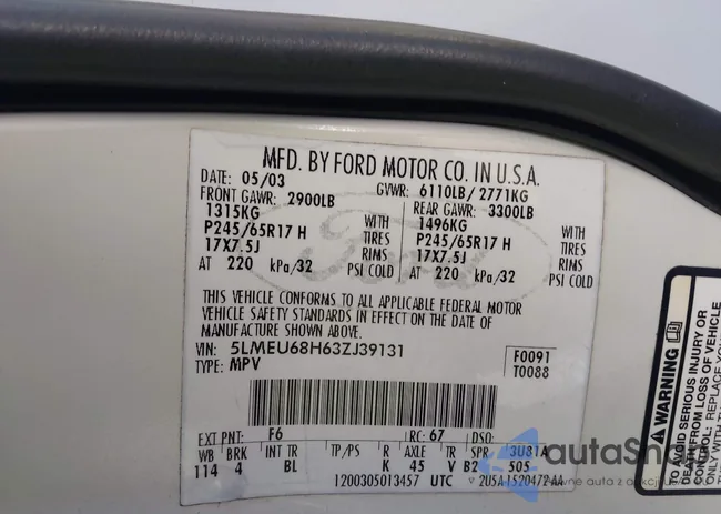 5LMEU68H63ZJ39131: 43479035