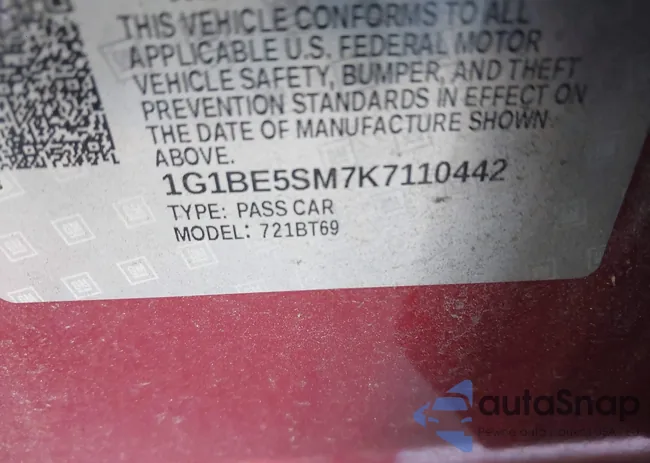 1G1BE5SM7K7110442: 43478071