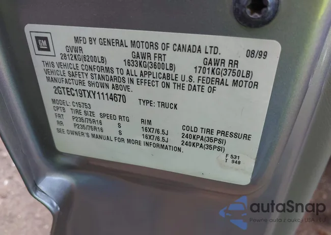 2GTEC19TXY1114670: 43478238