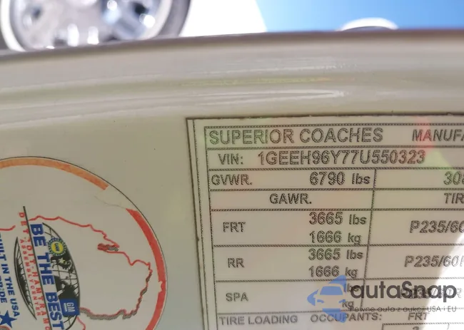 1GEEH96Y77U550323: 43478342