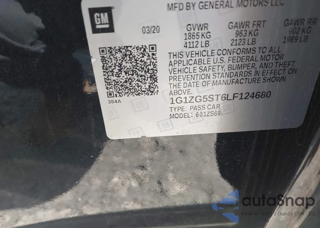 1G1ZG5ST6LF124680: 43478376