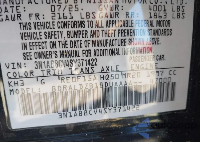 3N1AB8CV4SY371422: 43479459