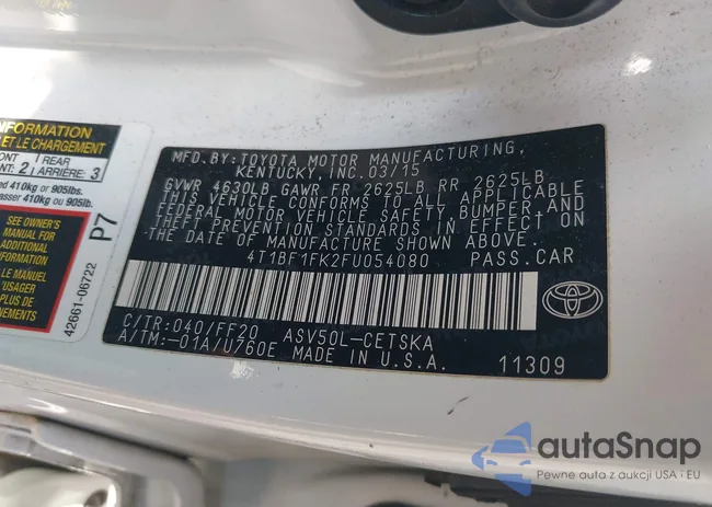 4T1BF1FK2FU054080: 43479466