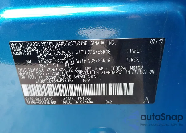 2T3DFREV6HW674167: 43479513