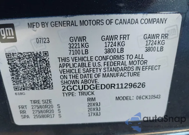 2GCUDGED0R1129626: 43479615