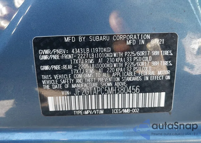 JF2GTAPC5MH380456: 43479668