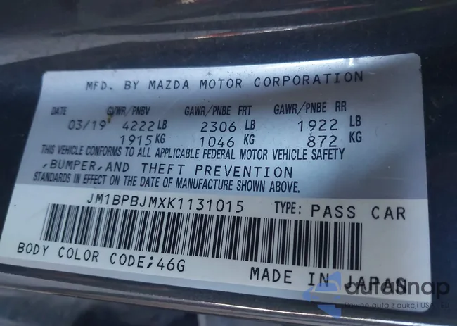 JM1BPBJMXK1131015: 43479895