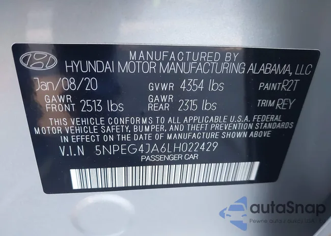 5NPEG4JA6LH022429: 43479940