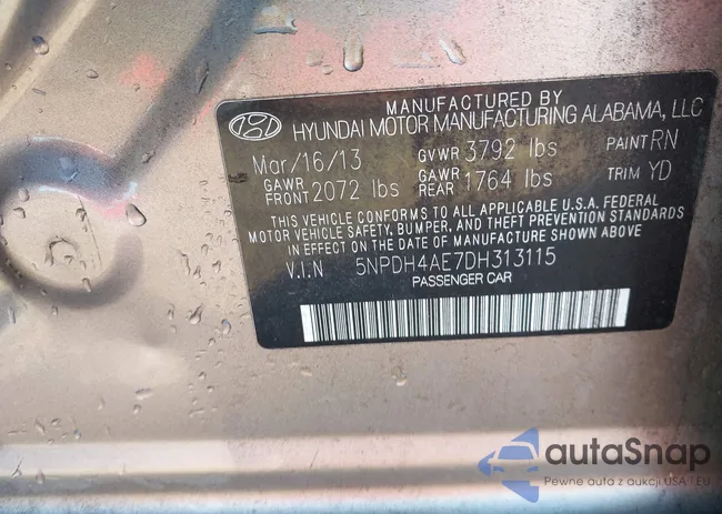 5NPDH4AE7DH313115: 43479978