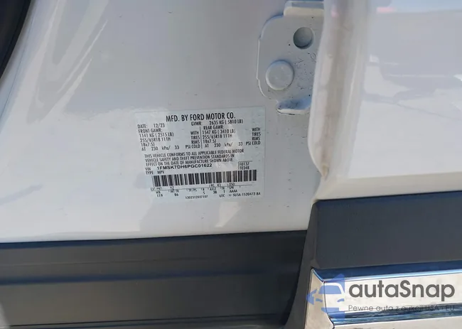 1FMSK7DH6PGC01622: 43480016