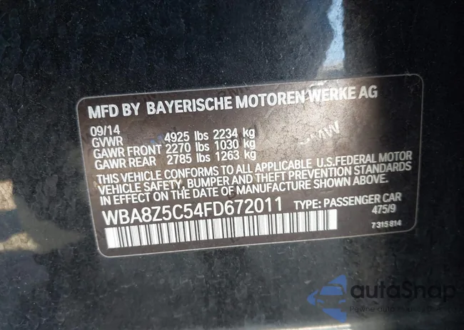 WBA8Z5C54FD672011: 43479073