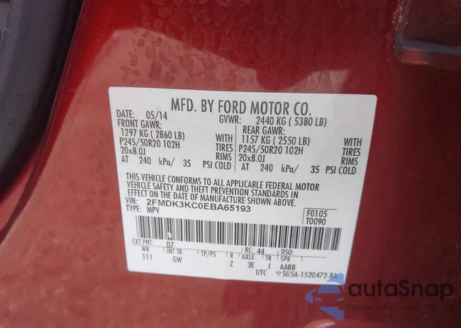 2FMDK3KC0EBA65193: 43479166