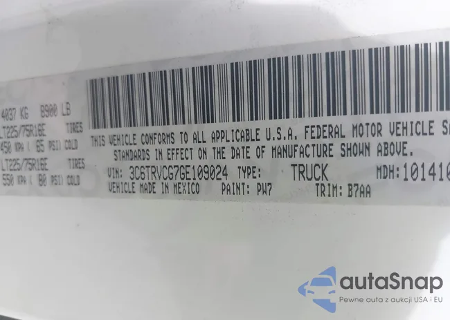 3C6TRVCG7GE109024: 43479253