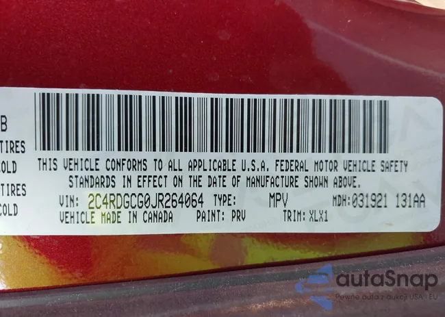 2C4RDGCG0JR264064: 43479390