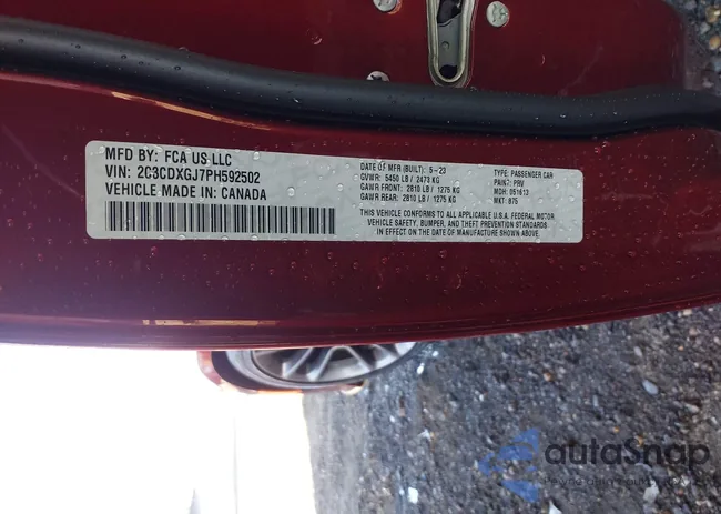 2C3CDXGJ7PH592502: 43479445