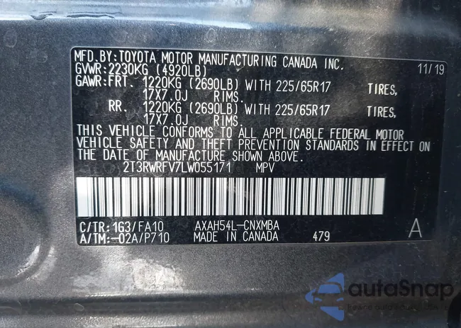 2T3RWRFV7LW055171: 43480472