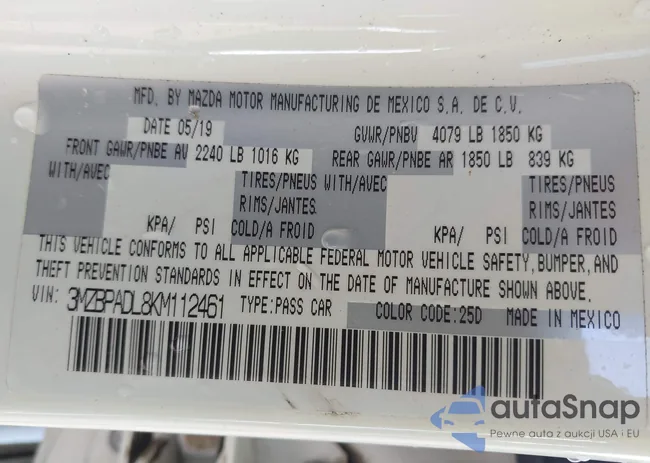 3MZBPADL8KM112461: 43480760