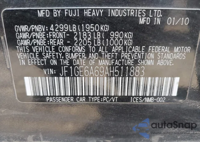 JF1GE6A69AH511883: 43480811