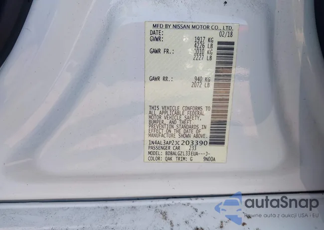 1N4AL3AP2JC203390: 43480862