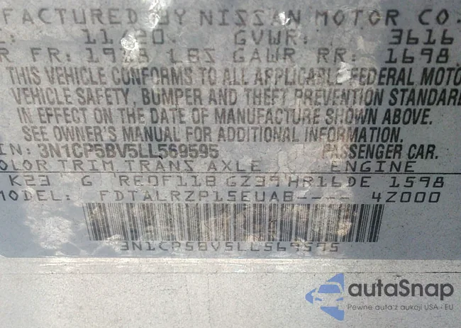 3N1CP5BV5LL569595: 43480960