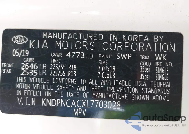 KNDPNCACXL7703028: 43480975