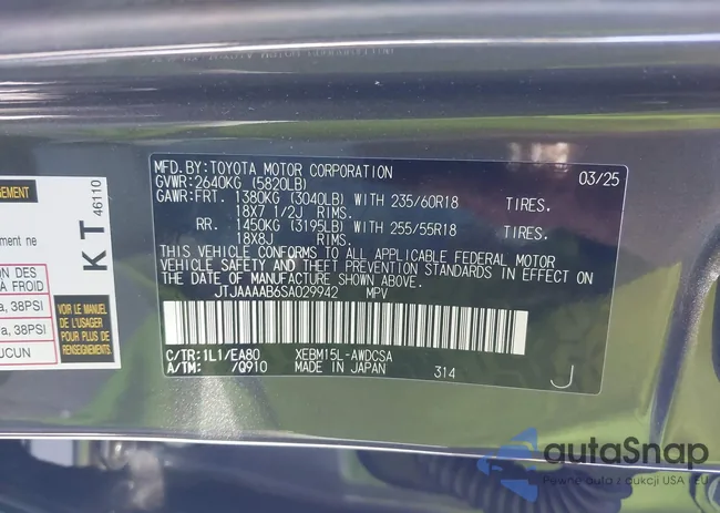 JTJAAAAB6SA029942: 43481035