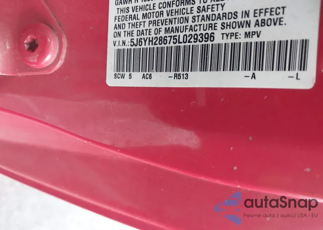 5J6YH28675L029396: 43481053