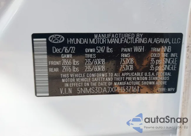 5NMS3DAJXPH537161: 43480086