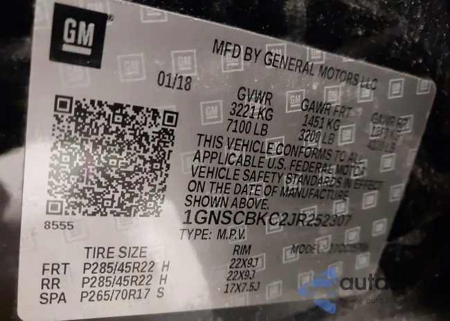 1GNSCBKC2JR252307: 43480108