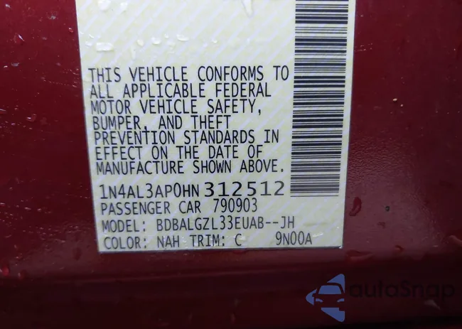 1N4AL3AP0HN312512: 43480148