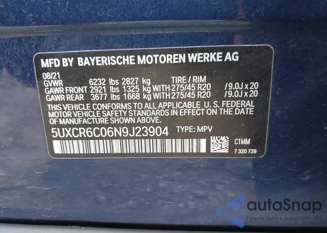 5UXCR6C06N9J23904: 43480238